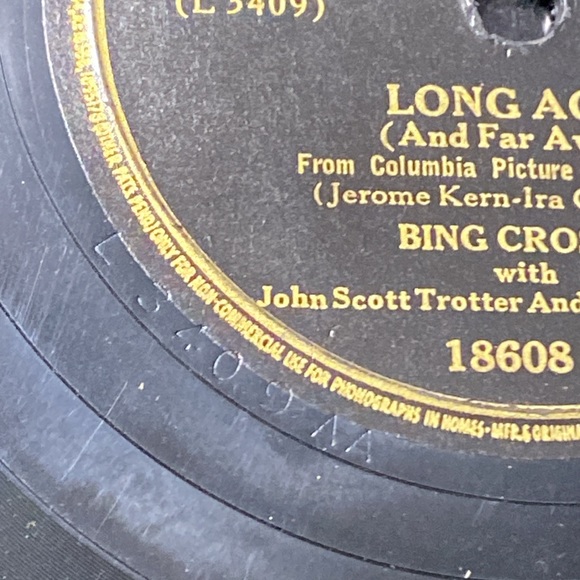 Decca vinyl featuring Bing Crosby, long ago, song, and amor - Picture 4 of 4